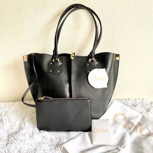 Chloe Medium Vick Tote Black Smooth Calfskin